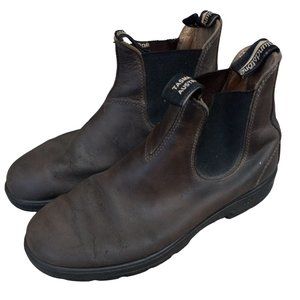 Blundstone Mens Chelsea Boots Size 9.5 Brown Leather Slip On